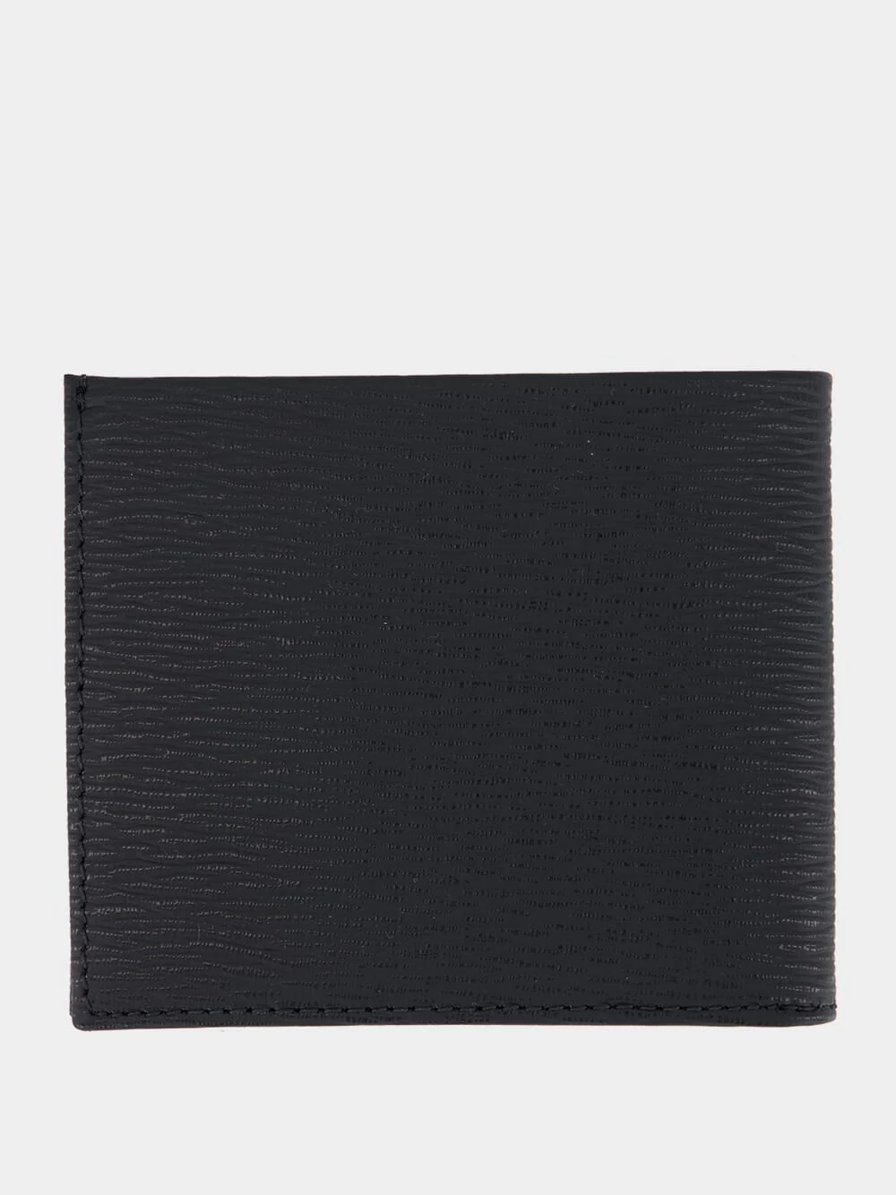 Black Gancini Hammered Leather Wallet - Image 3
