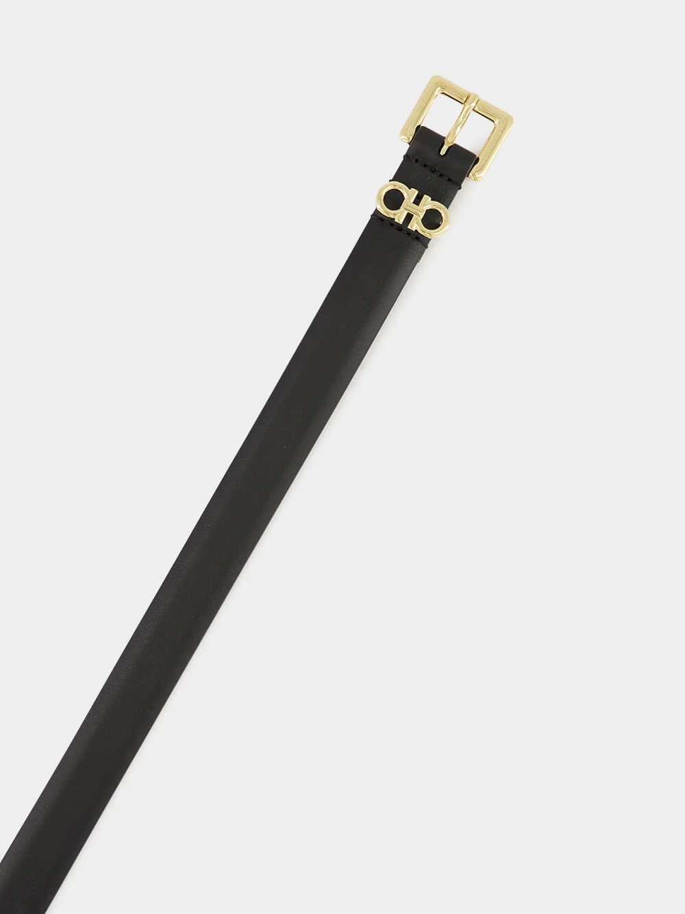 Black Gancini Leather Belt - Image 2
