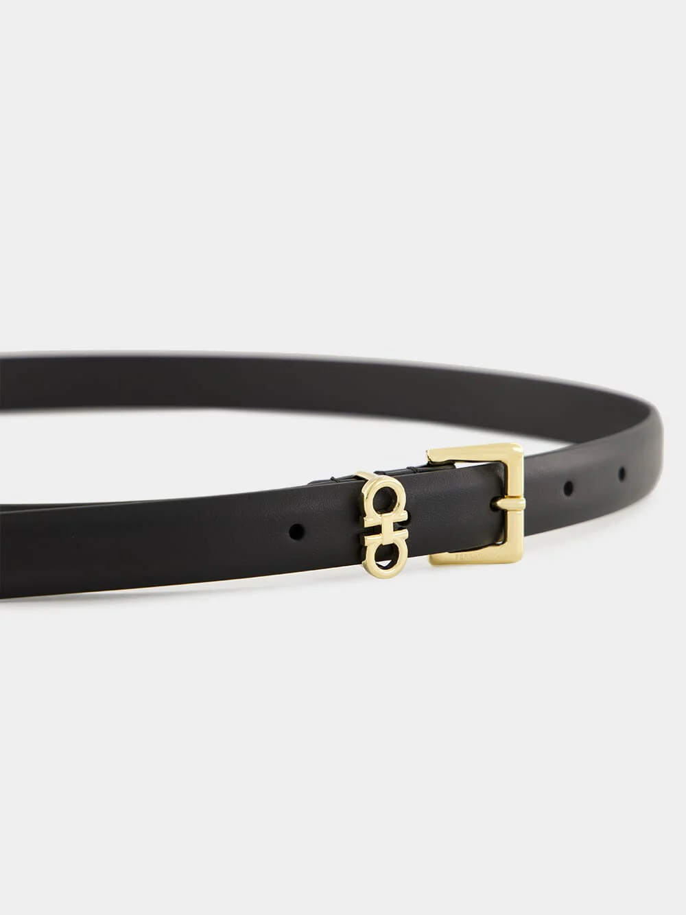Black Gancini Leather Belt - Image 3