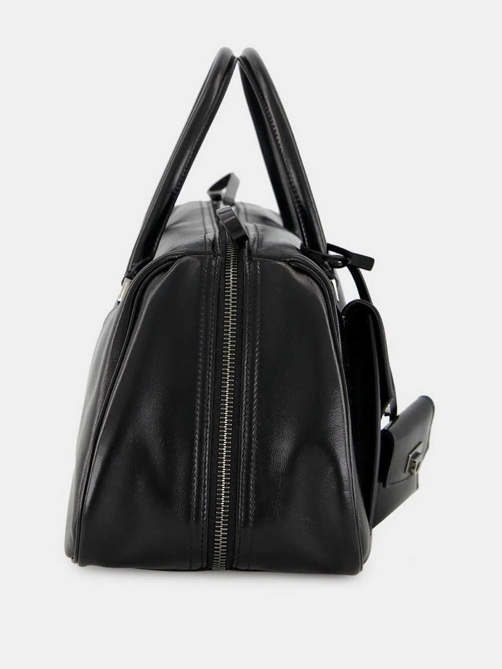 Black Harley Leather Top Handle Bag - Image 4