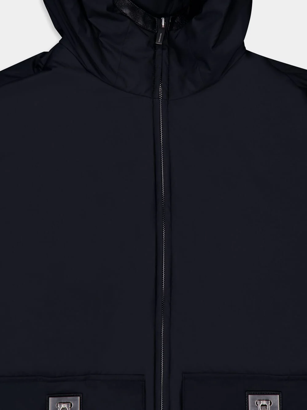 Black Hooded Padded Blouson - Image 3
