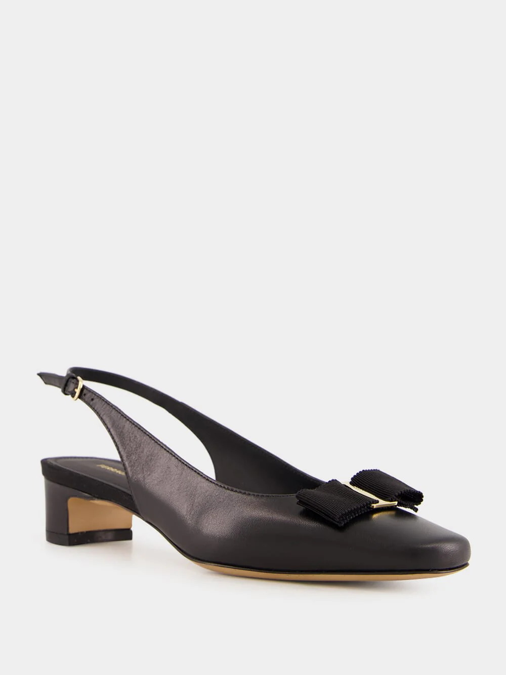 Black Iconic Bow Slingback - Image 2