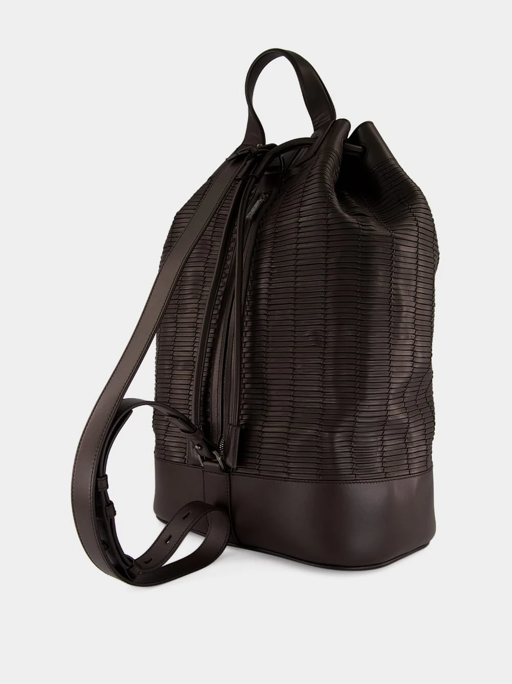 Black Sailor Leather Backpack - Image 5