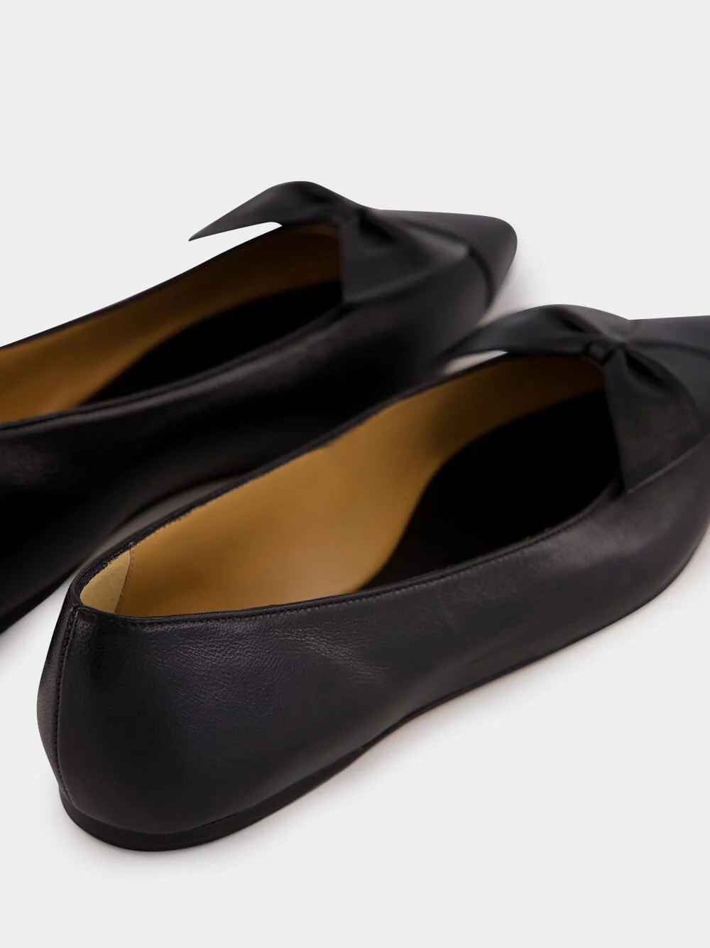 Black Soft Bow Ballet Flats - Image 6