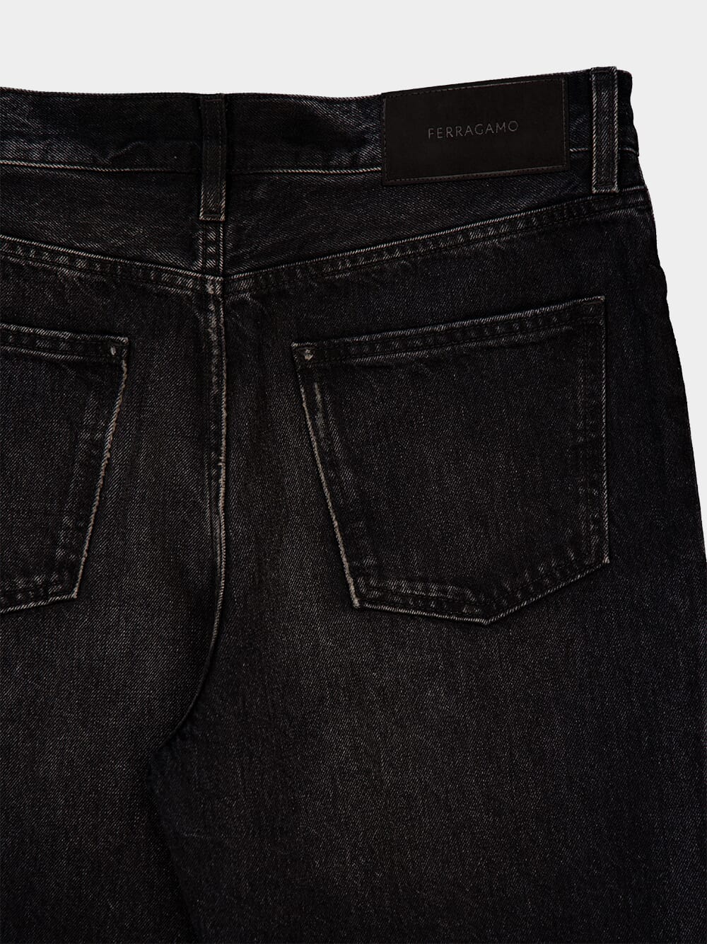 Black Stone-Washed Jeans - Image 4