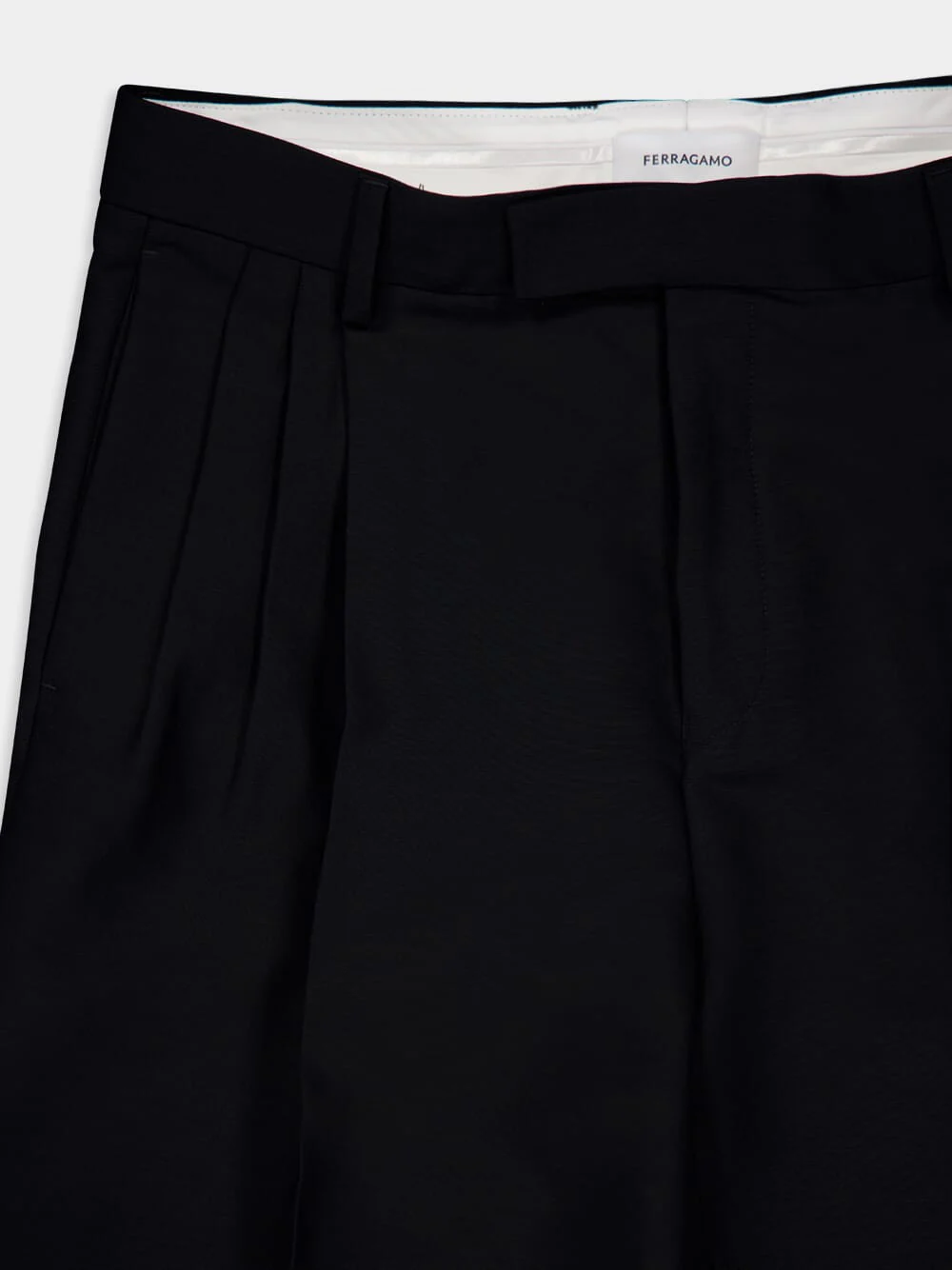 Black Tailored Trousers with Darts - Image 5