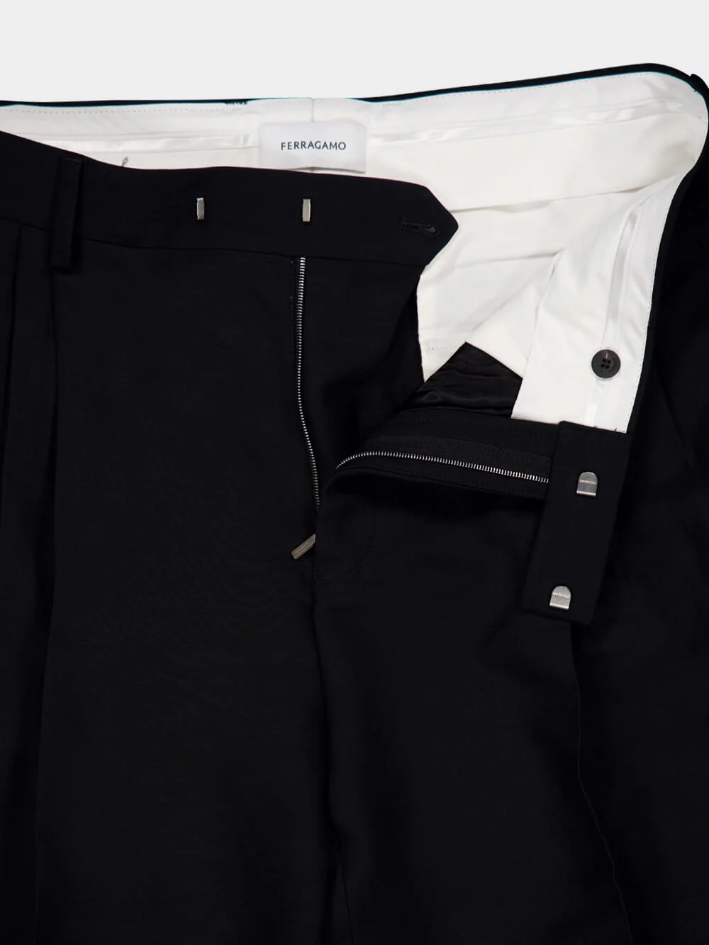 Black Tailored Trousers with Darts - Image 6