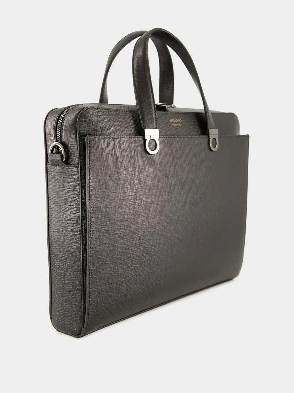 Black Trading Leather Briefcase - Image 3