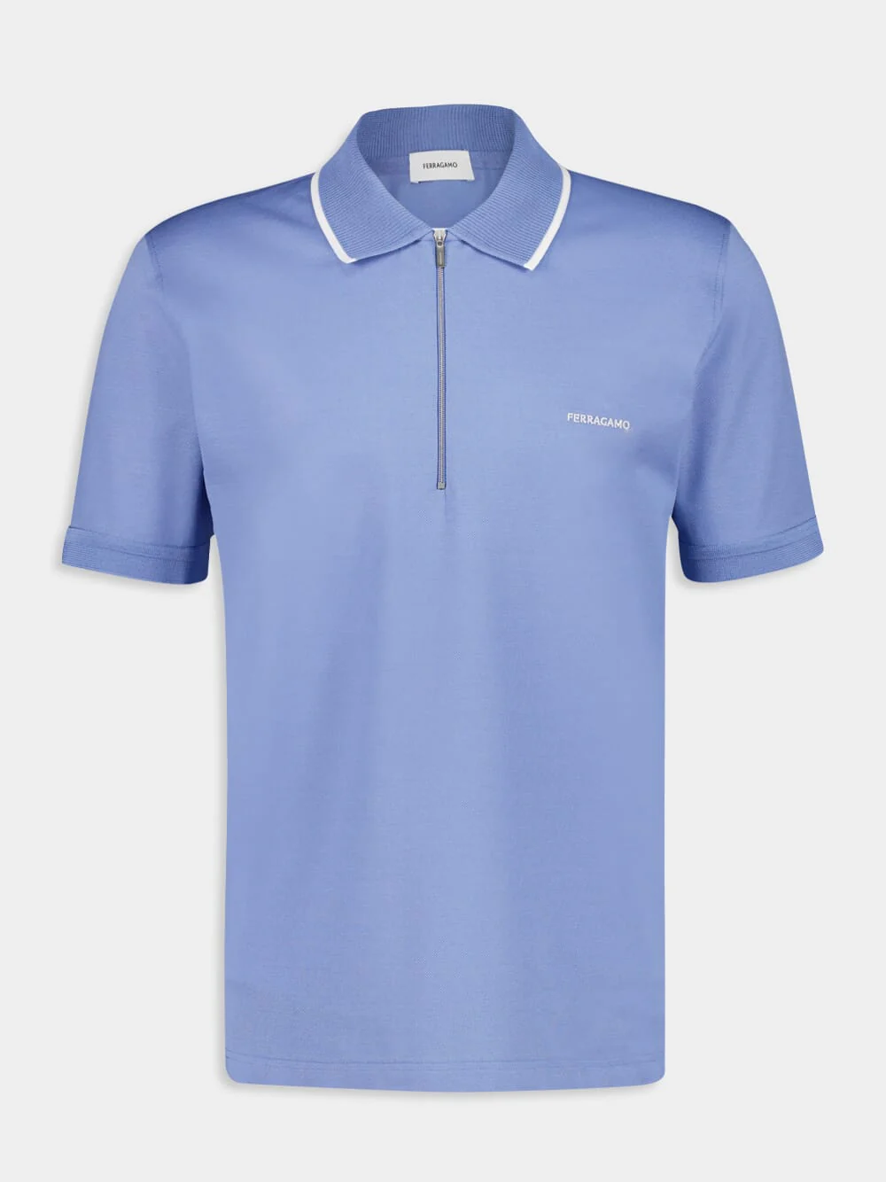 Bluette Cotton Polo with Zip Detail - Image 2