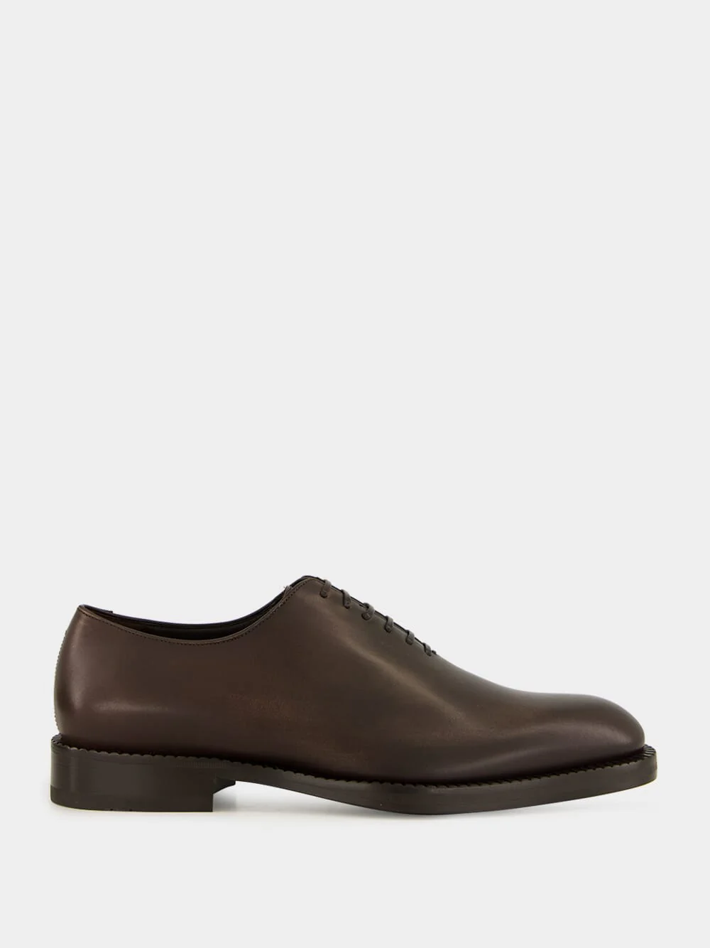 Brown Amber Leather Derby Shoes