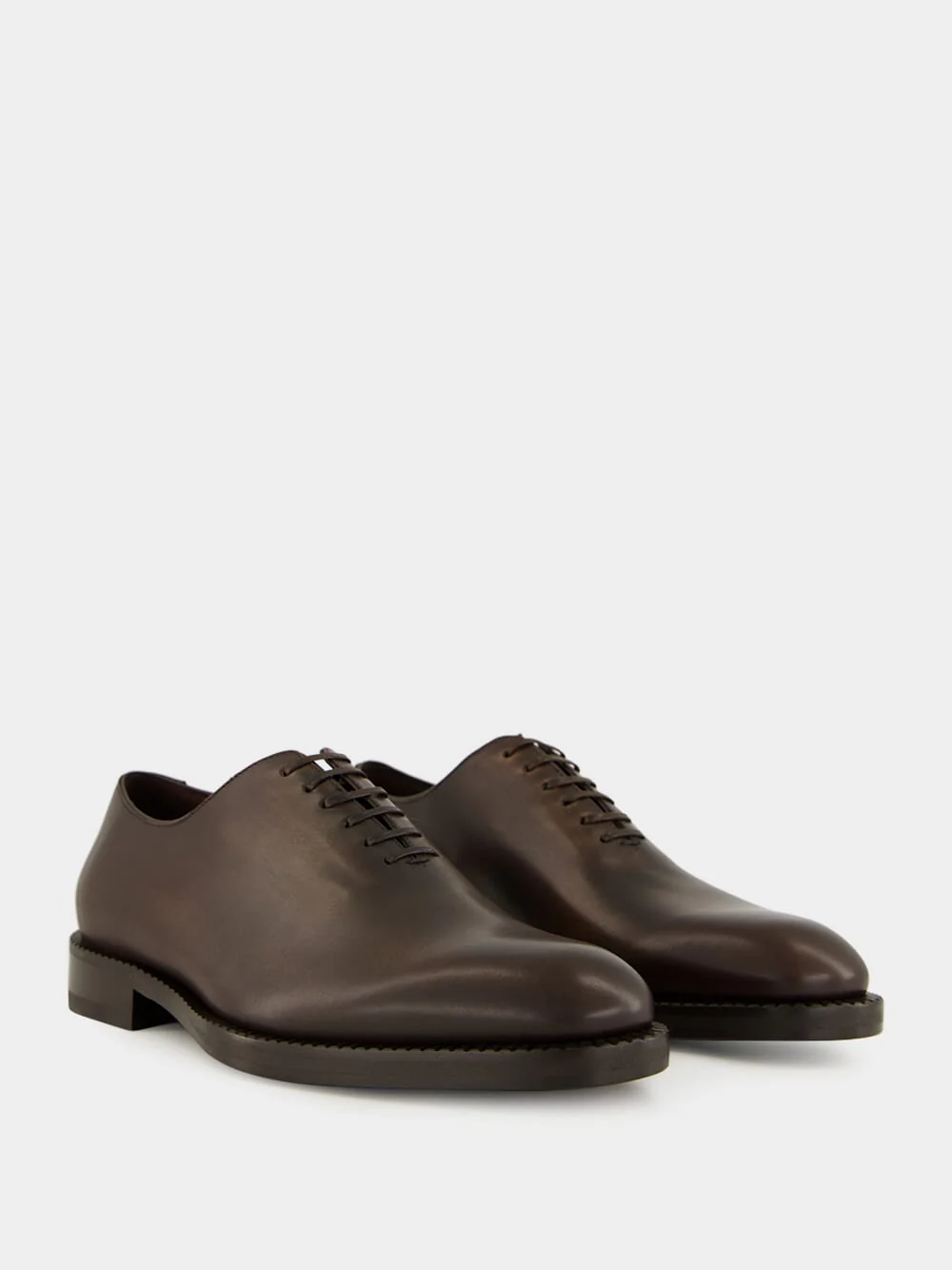 Brown Amber Leather Derby Shoes - Image 3