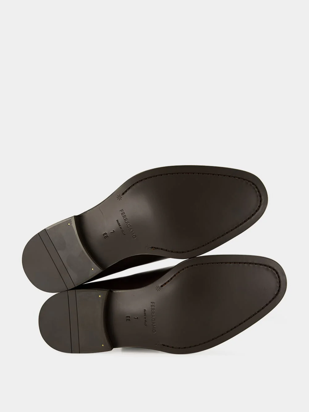 Brown Amber Leather Derby Shoes - Image 6