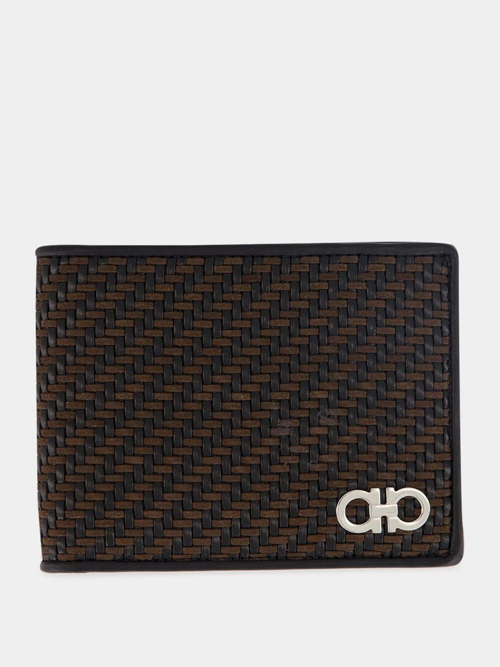 Brown and Black Woven Wallet