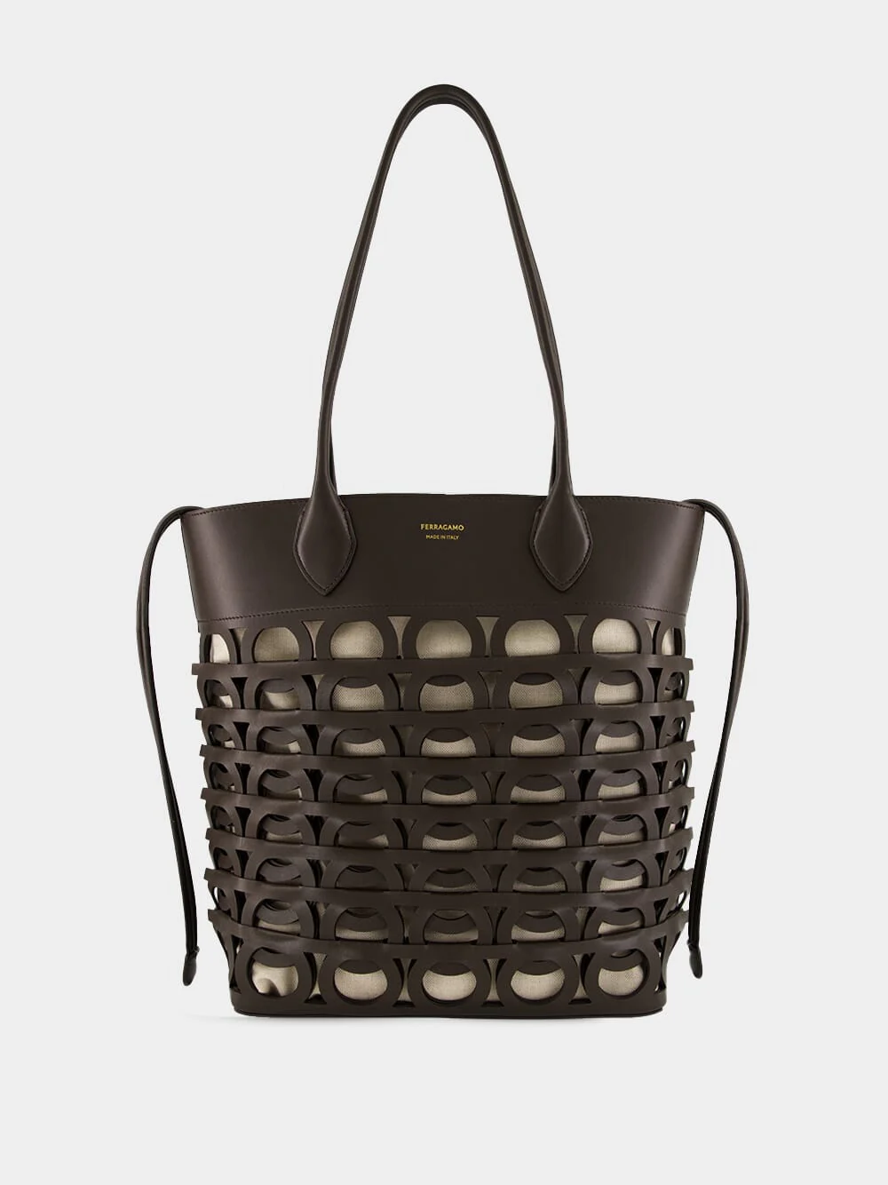 Brown Gancini Medium Tote Bag