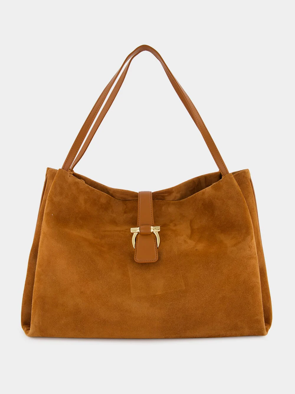 Brown Goatskin Suede Tote Bag