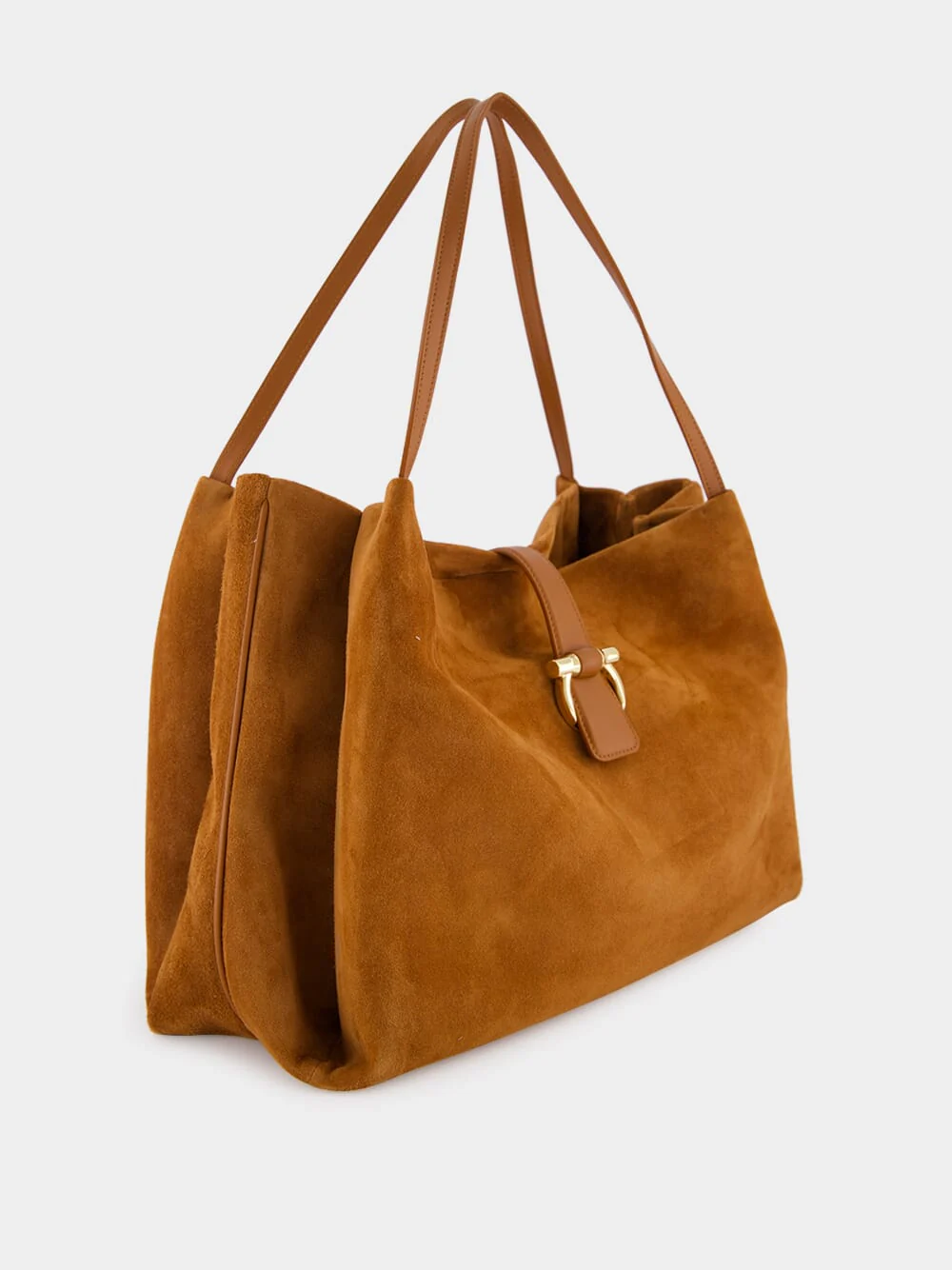 Brown Goatskin Suede Tote Bag - Image 2