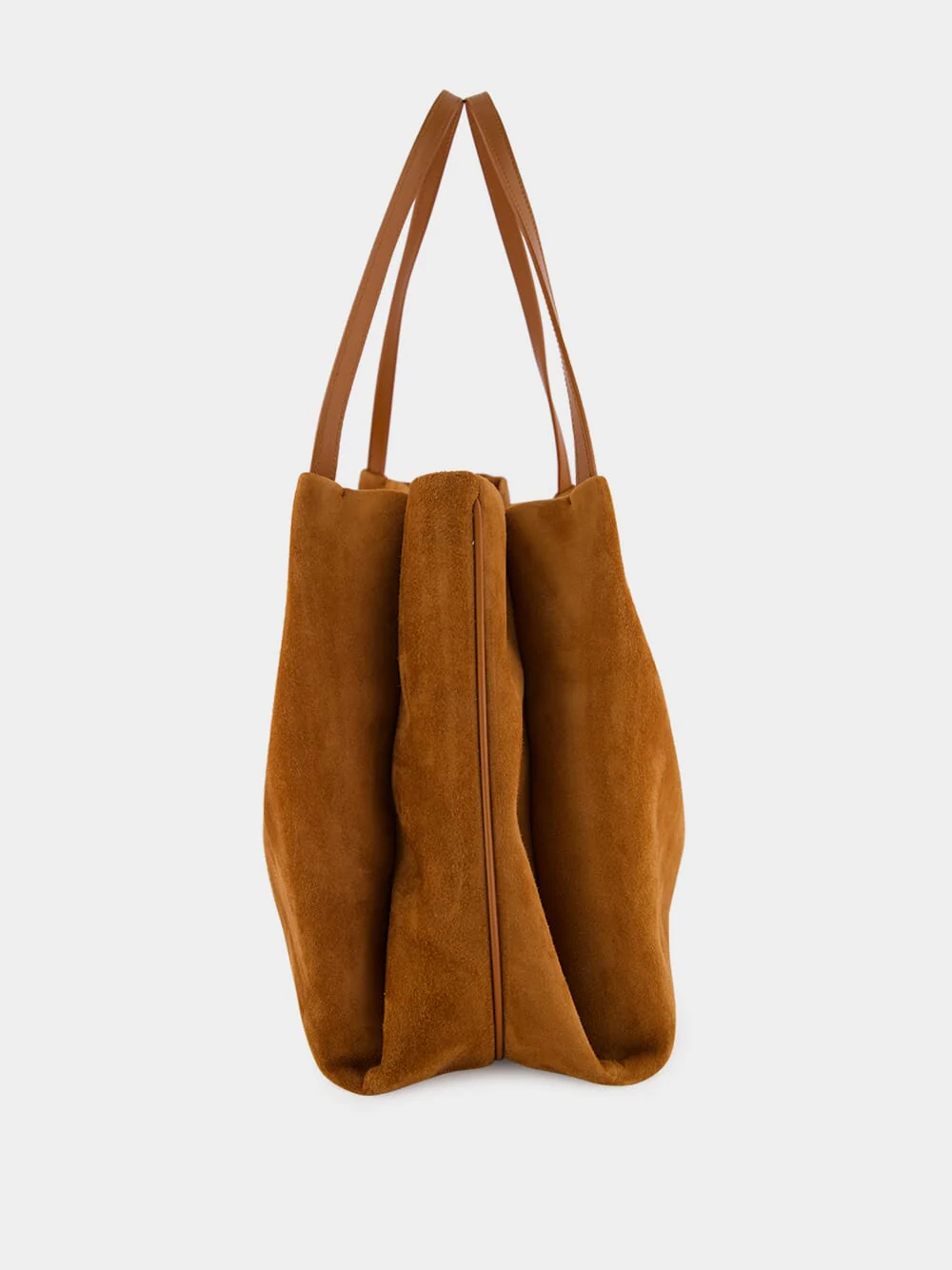 Brown Goatskin Suede Tote Bag - Image 3
