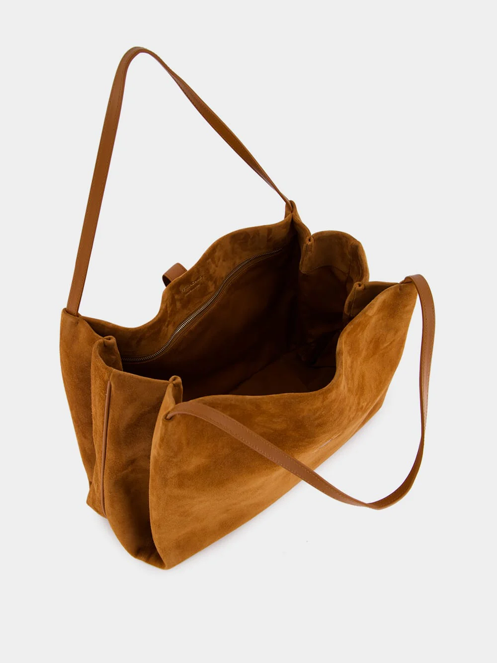 Brown Goatskin Suede Tote Bag - Image 5