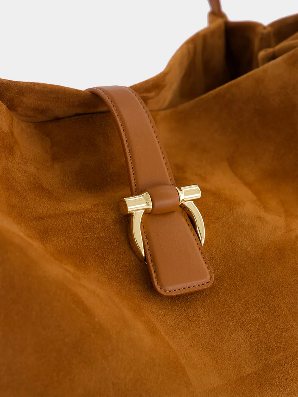 Brown Goatskin Suede Tote Bag - Image 6