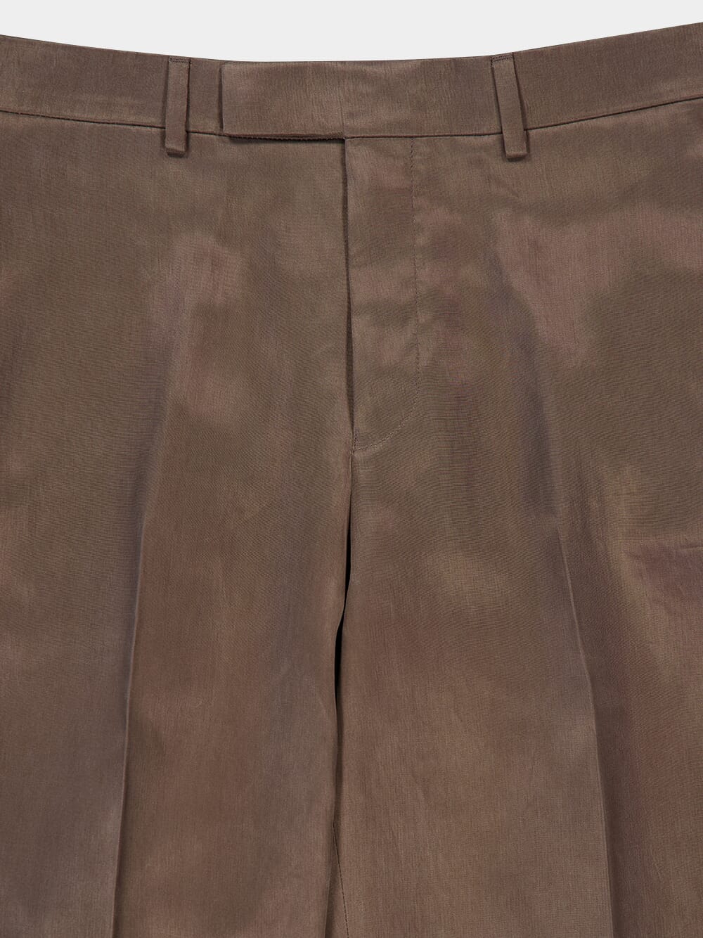 Brown Straight-Fit Pleated Trousers - Image 3