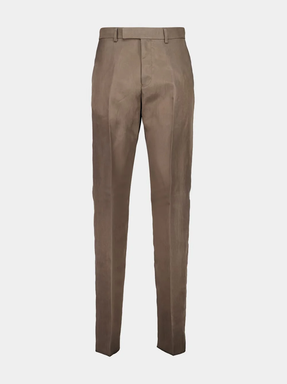 Brown Straight-Fit Pleated Trousers - Image 5