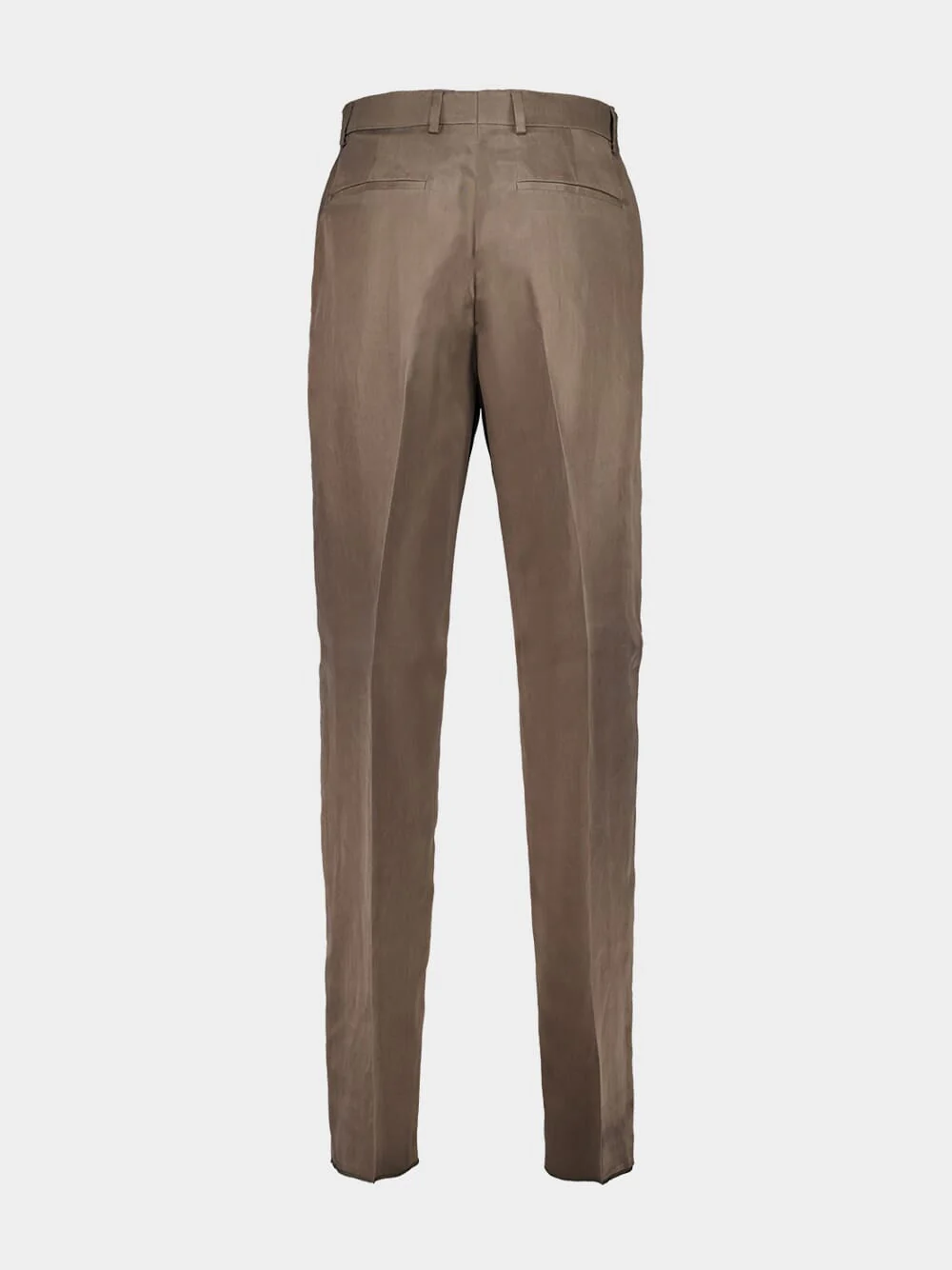 Brown Straight-Fit Pleated Trousers - Image 6