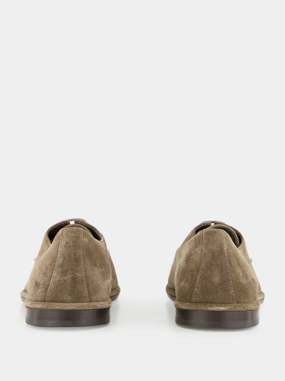 Brown Suede Derby Lace-Up Shoes - Image 5