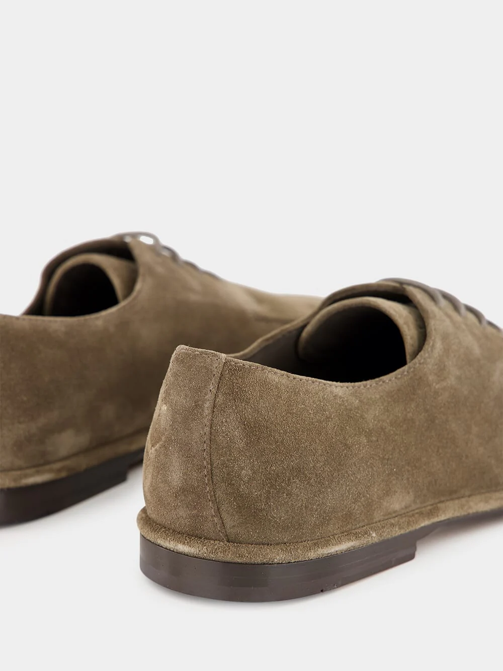 Brown Suede Derby Lace-Up Shoes - Image 6