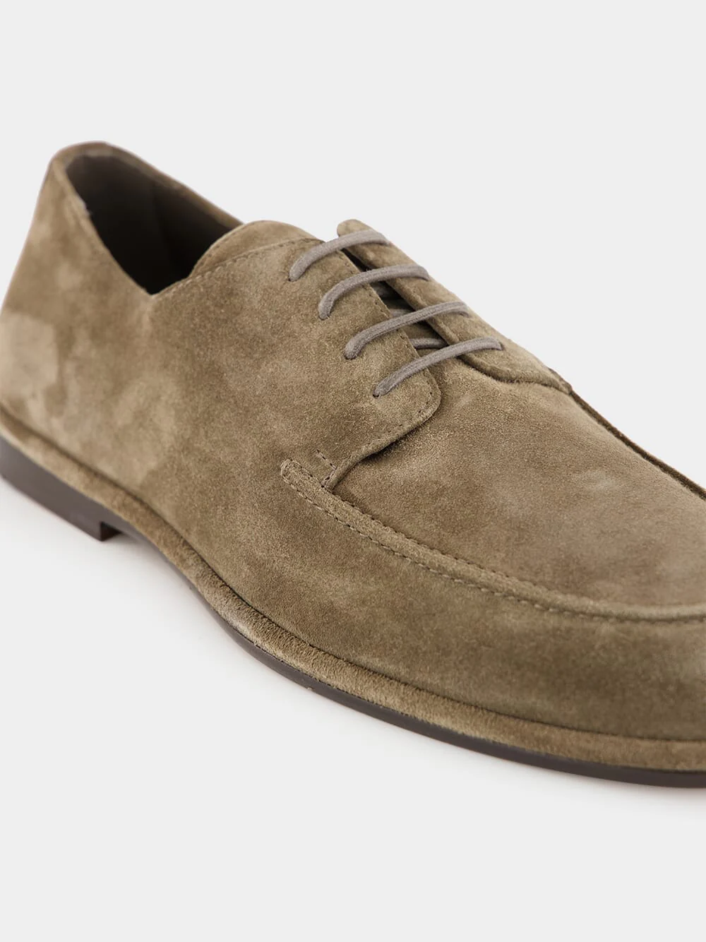 Brown Suede Derby Lace-Up Shoes - Image 7