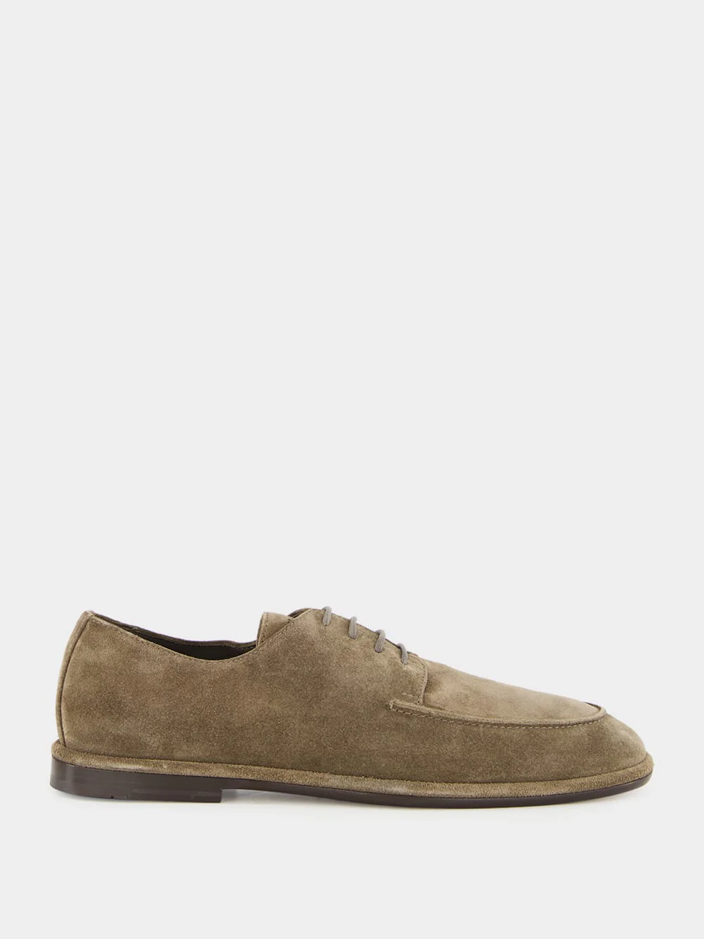 Brown Suede Derby Lace-Up Shoes - Image 8