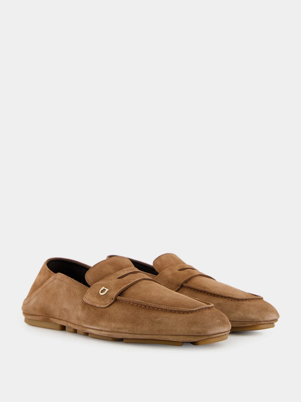 Brown Suede Gancini Drivers - Image 3