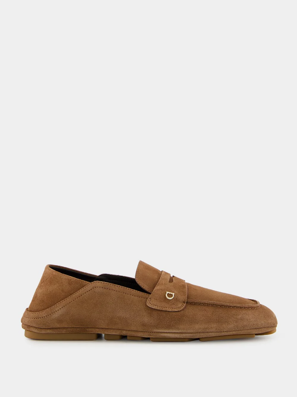 Brown Suede Gancini Drivers - Image 8