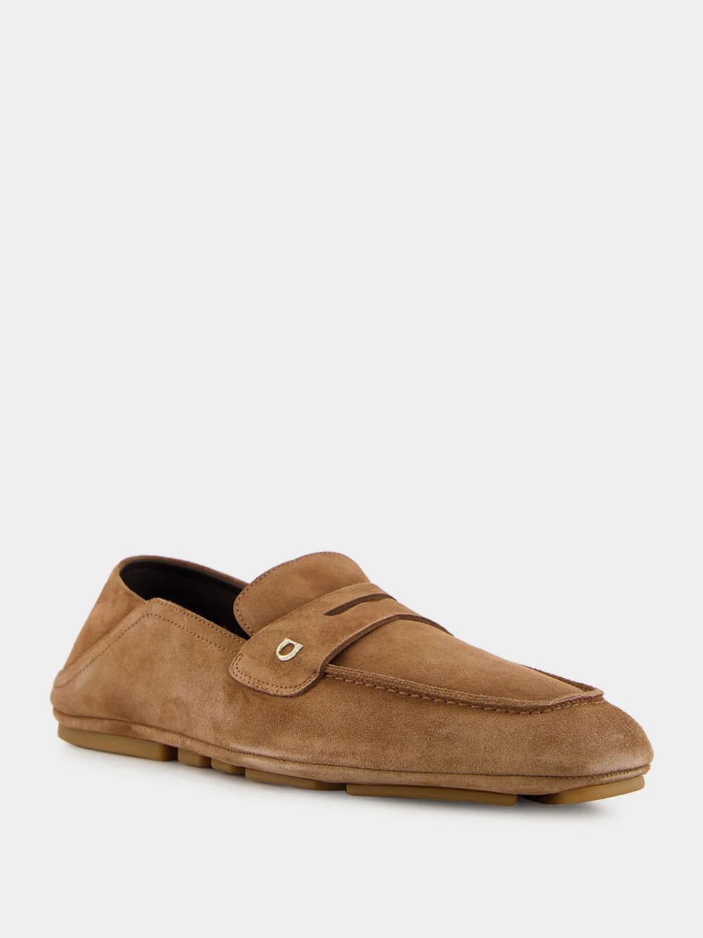 Brown Suede Gancini Drivers - Image 9
