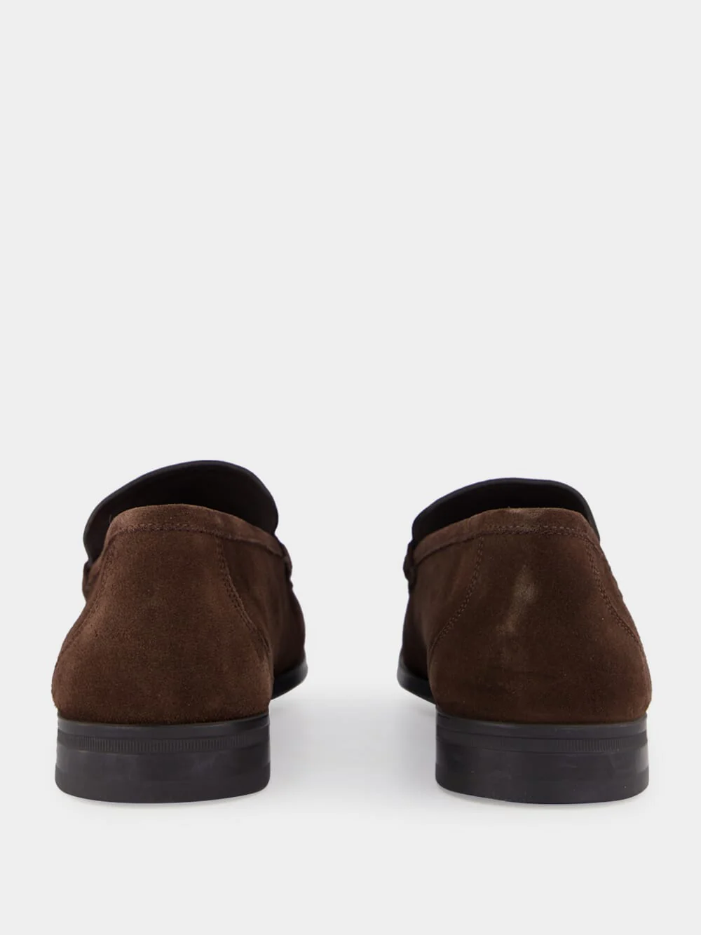 Brown Suede Gancini Loafers - Image 5
