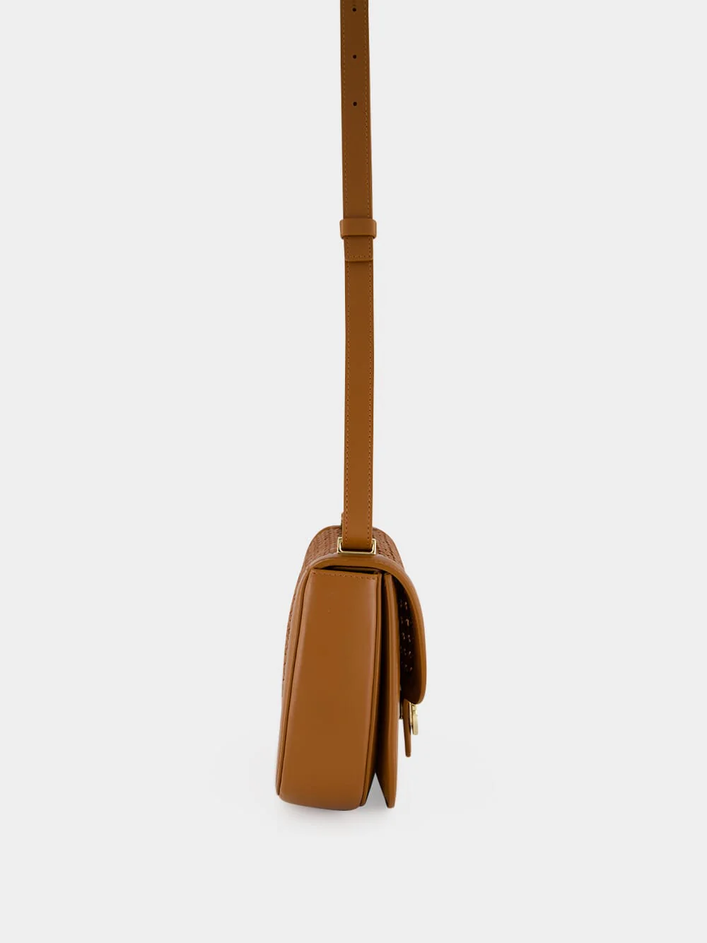Brown Woven Gancini Crossbody Mini Bag - Image 5