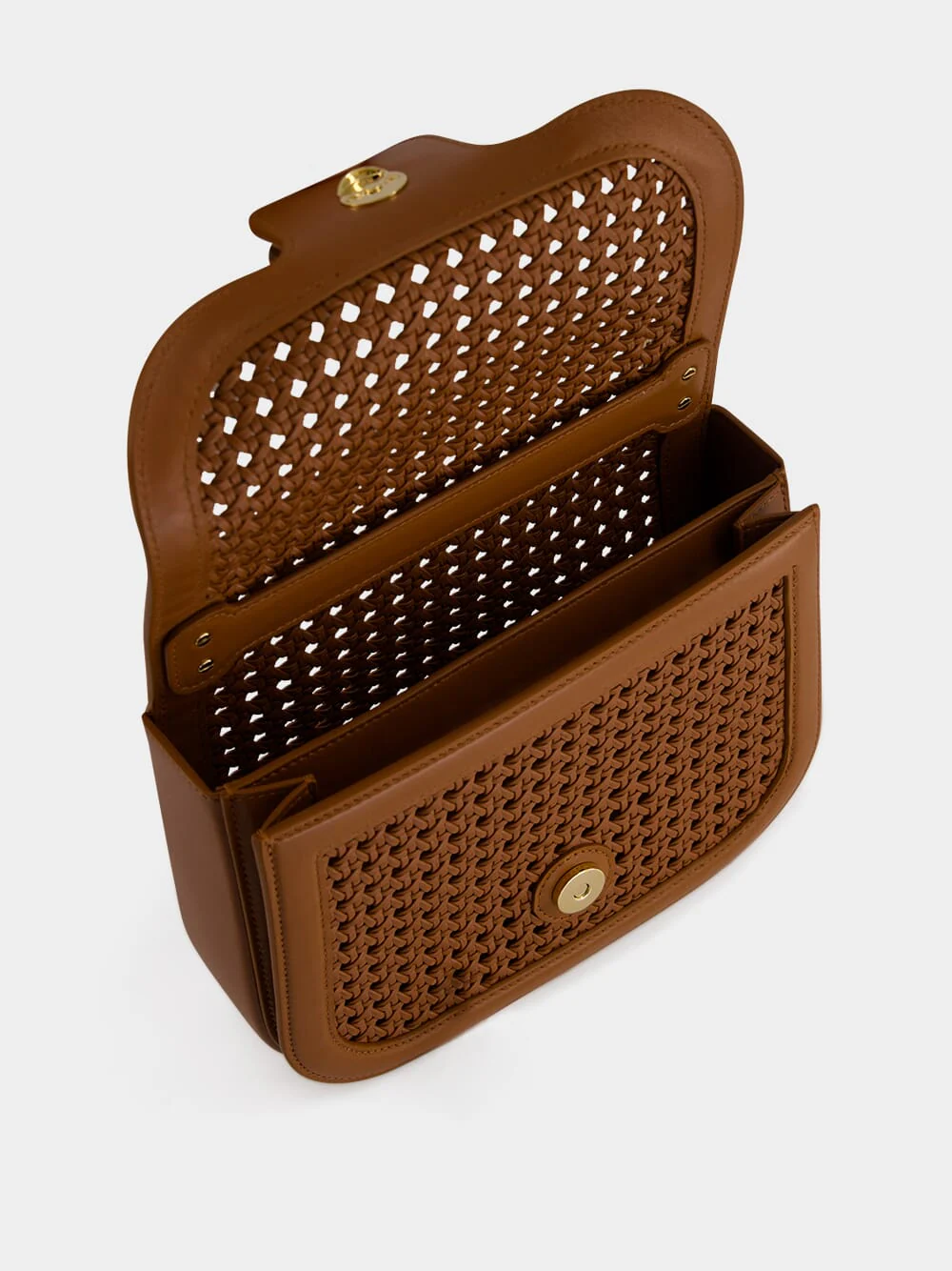 Brown Woven Gancini Crossbody Mini Bag - Image 7