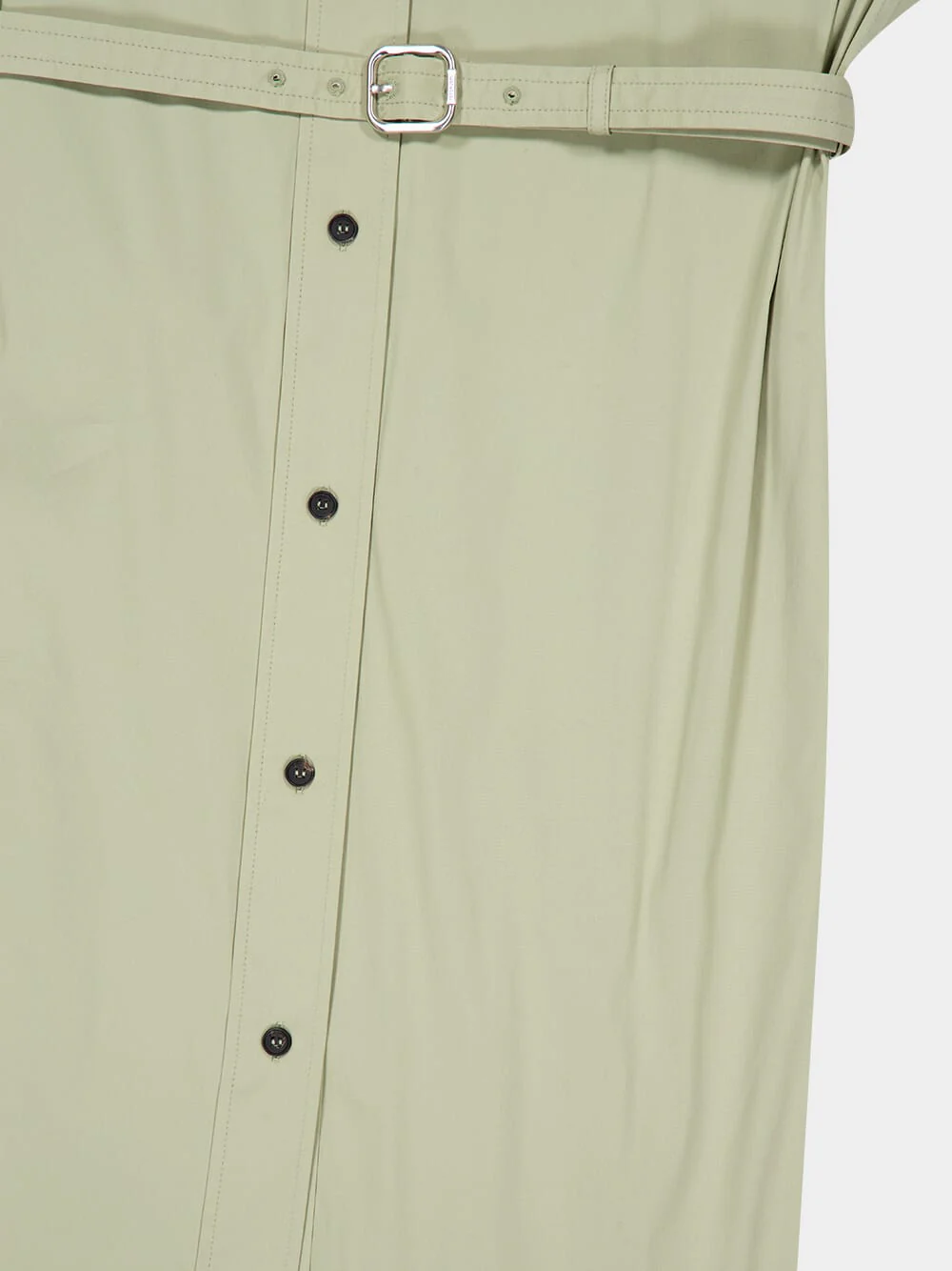 Burnt Sage Poplin Shirt Dress - Image 6