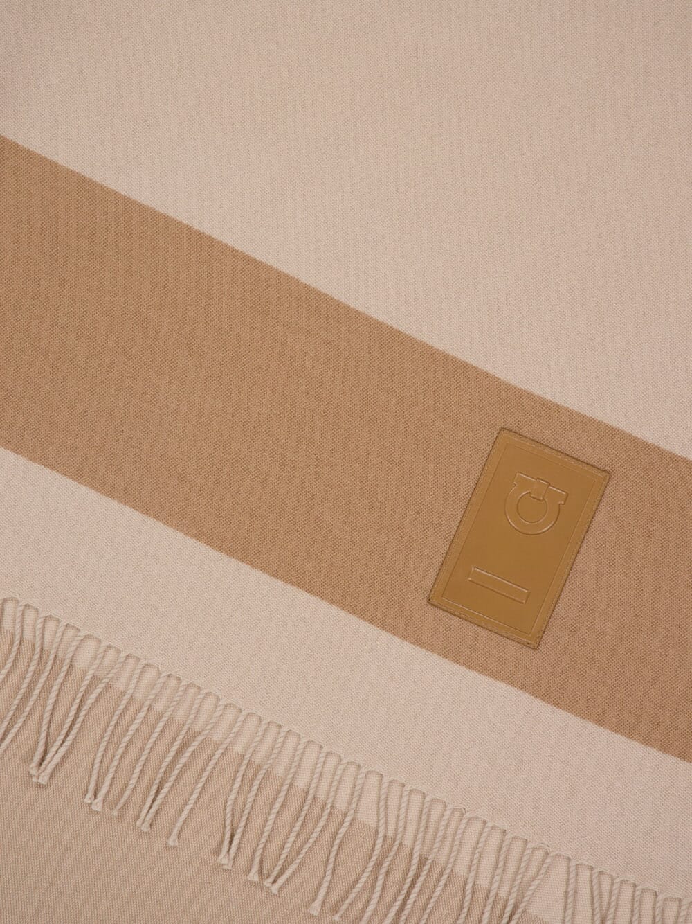 Camel Fringed Wool Cape - Image 4