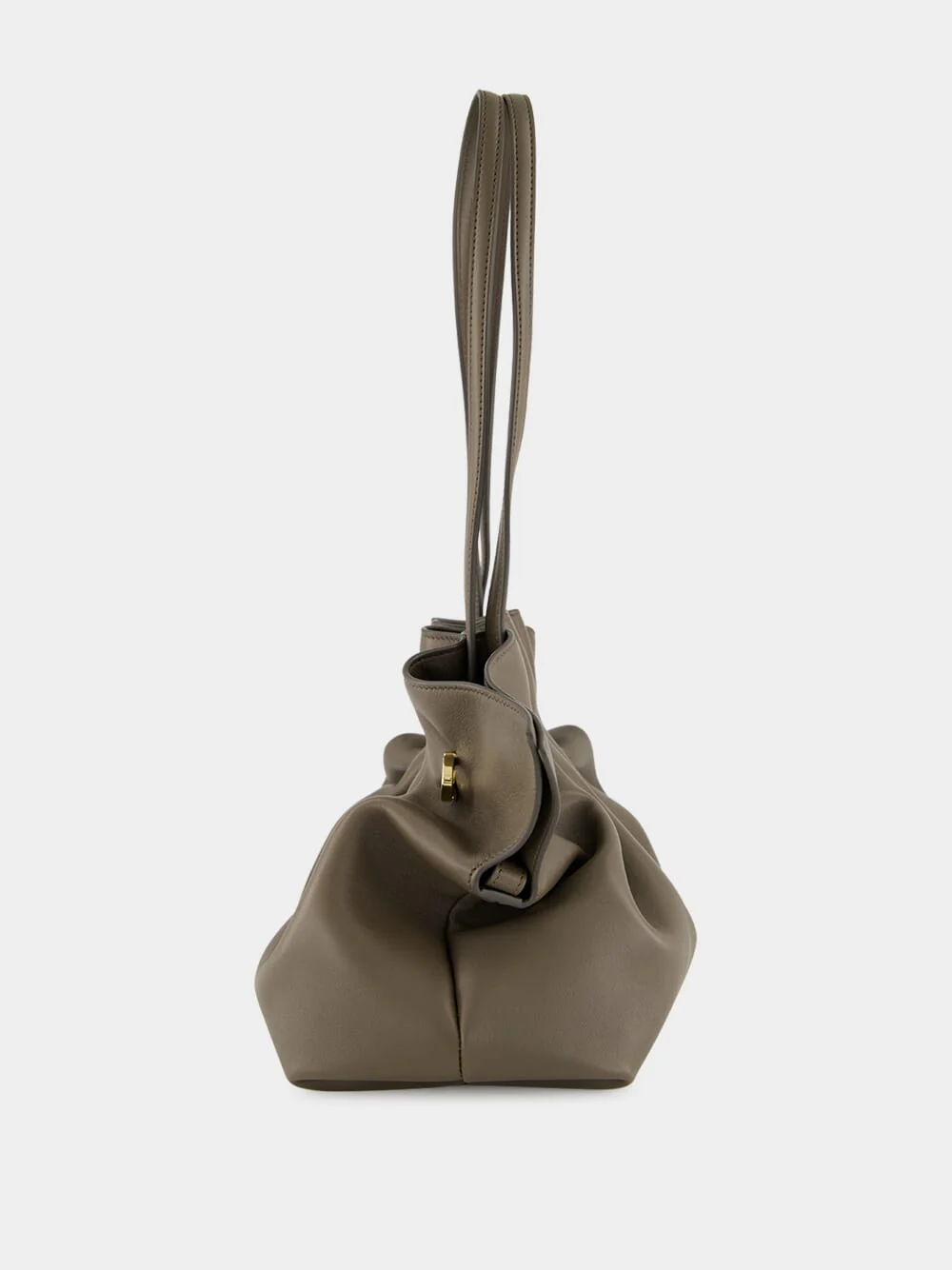 Cement Brown Medium Soft Shoulder Bag - Image 6