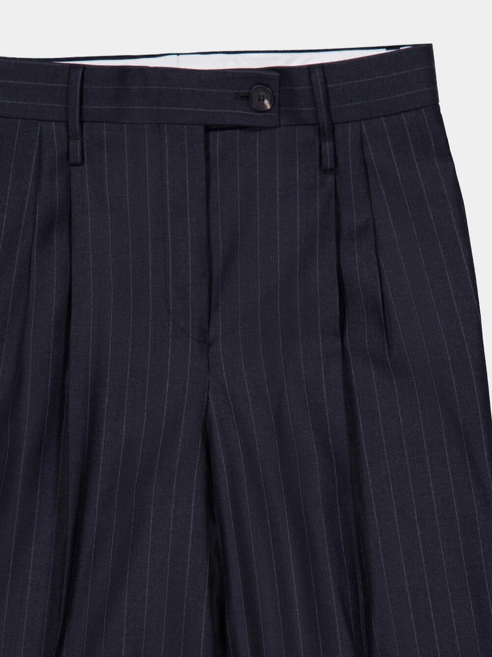 Charcoal Pinstripe Wool Trouser - Image 3