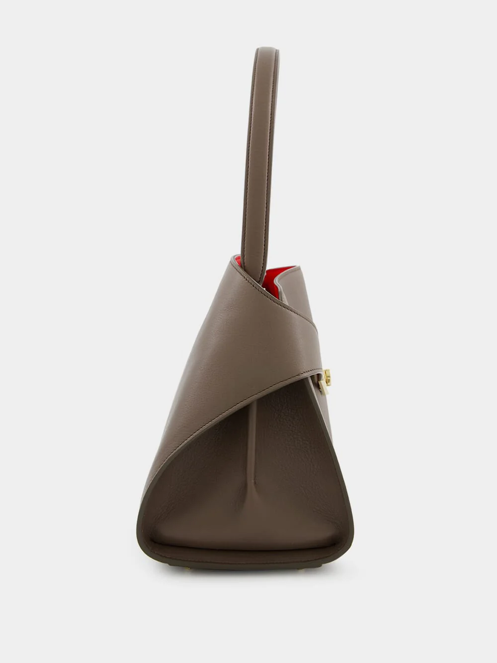Clay Flame Red Small Hug Soft Leather Handbag - Image 4