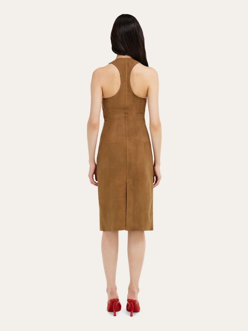 Clay Racer Back Nubuck Dress - Image 3