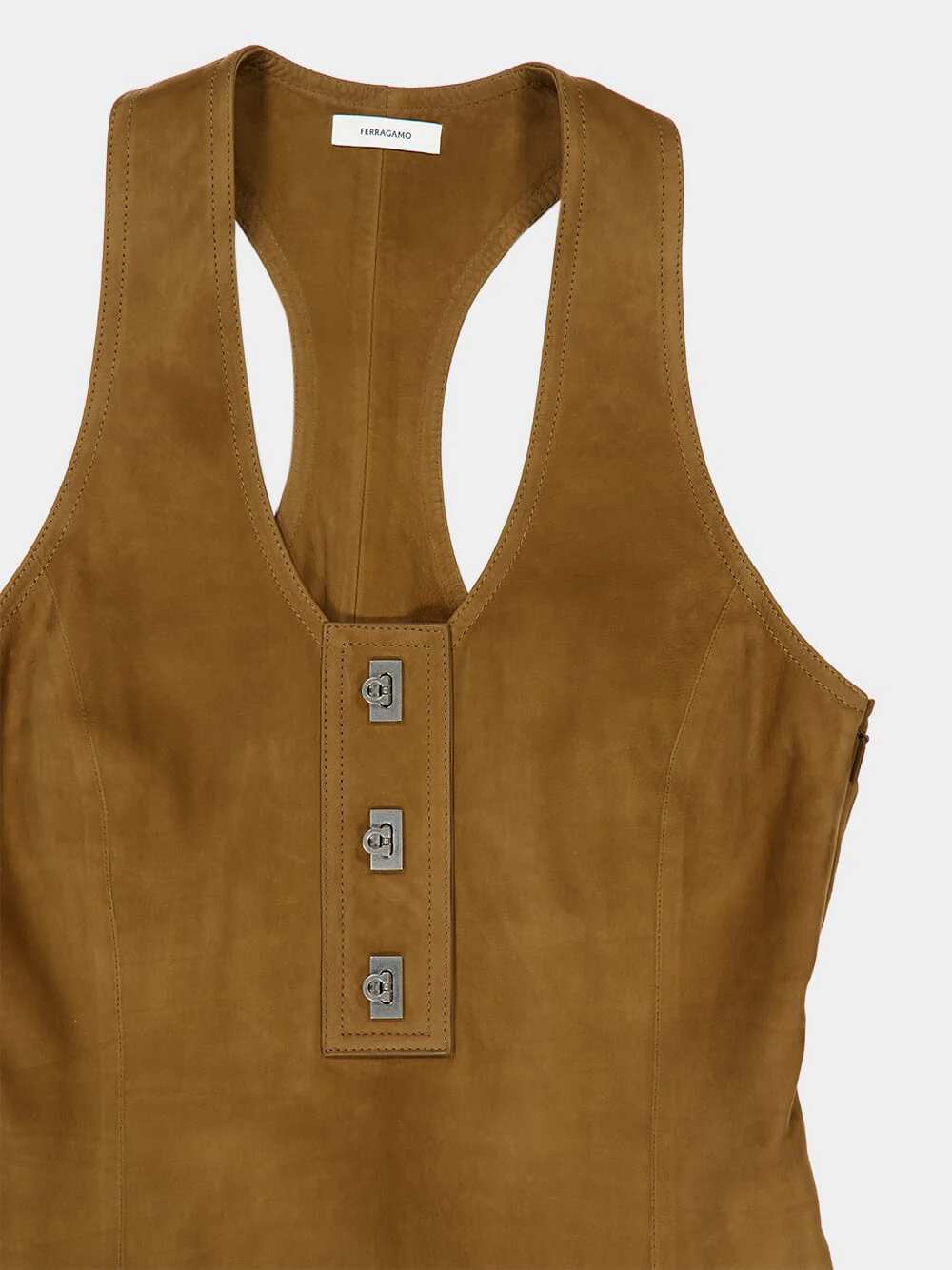 Clay Racer Back Nubuck Dress - Image 5