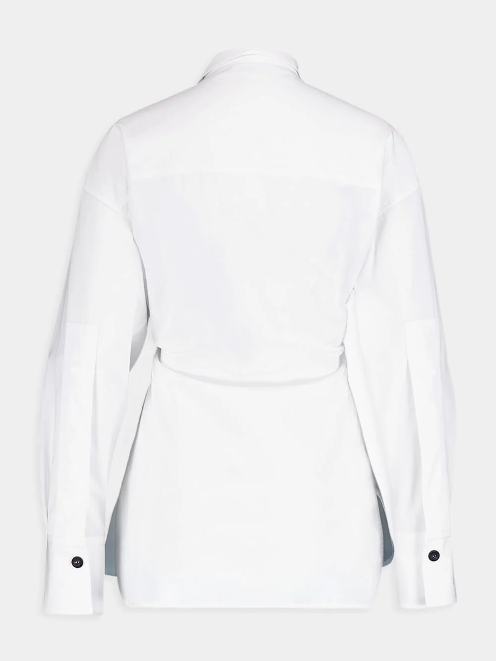 Asymmetric Cotton Poplin Shirt - Image 3
