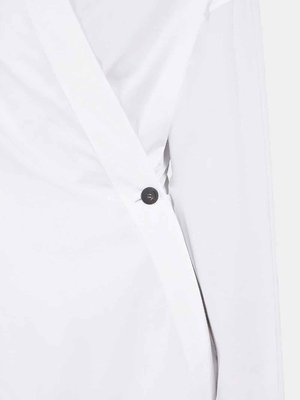 Asymmetric Cotton Poplin Shirt - Image 5