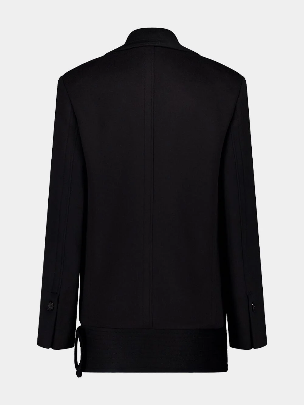 Black Wool Cashmere Peacoat - Image 3
