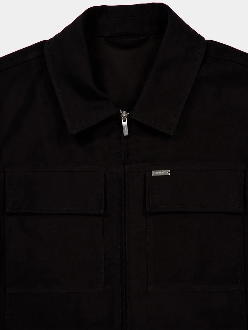Black Zipped Jacket with Pockets - Image 7