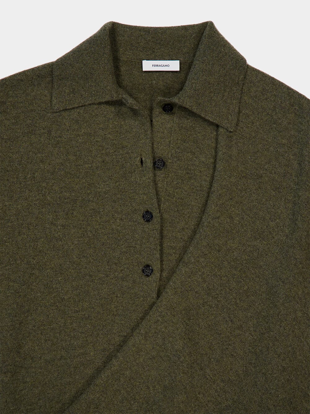 Green Asymmetric Knitted Dress - Image 5