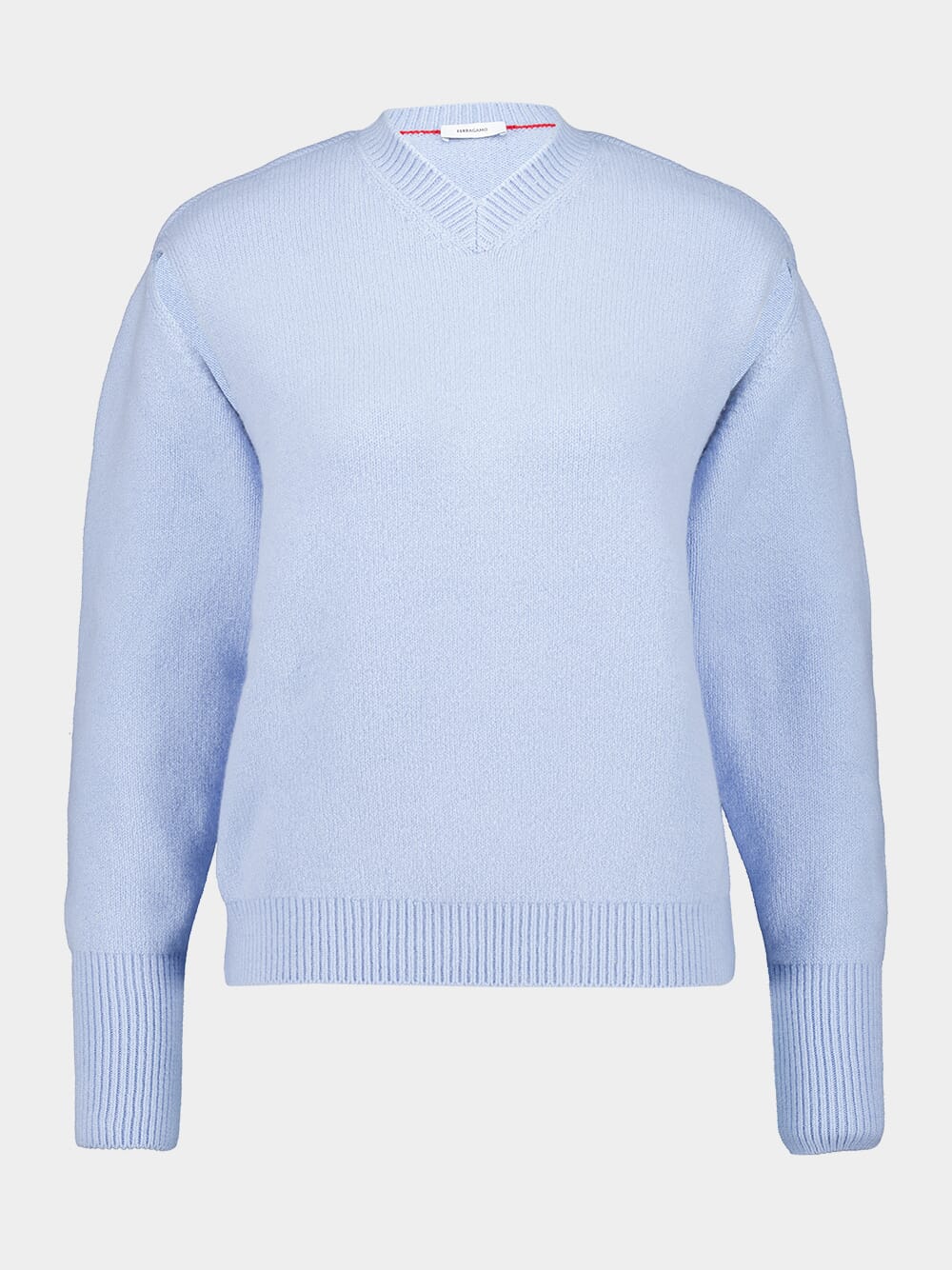 Light Blue Layered Cashmere Sweater - Image 2