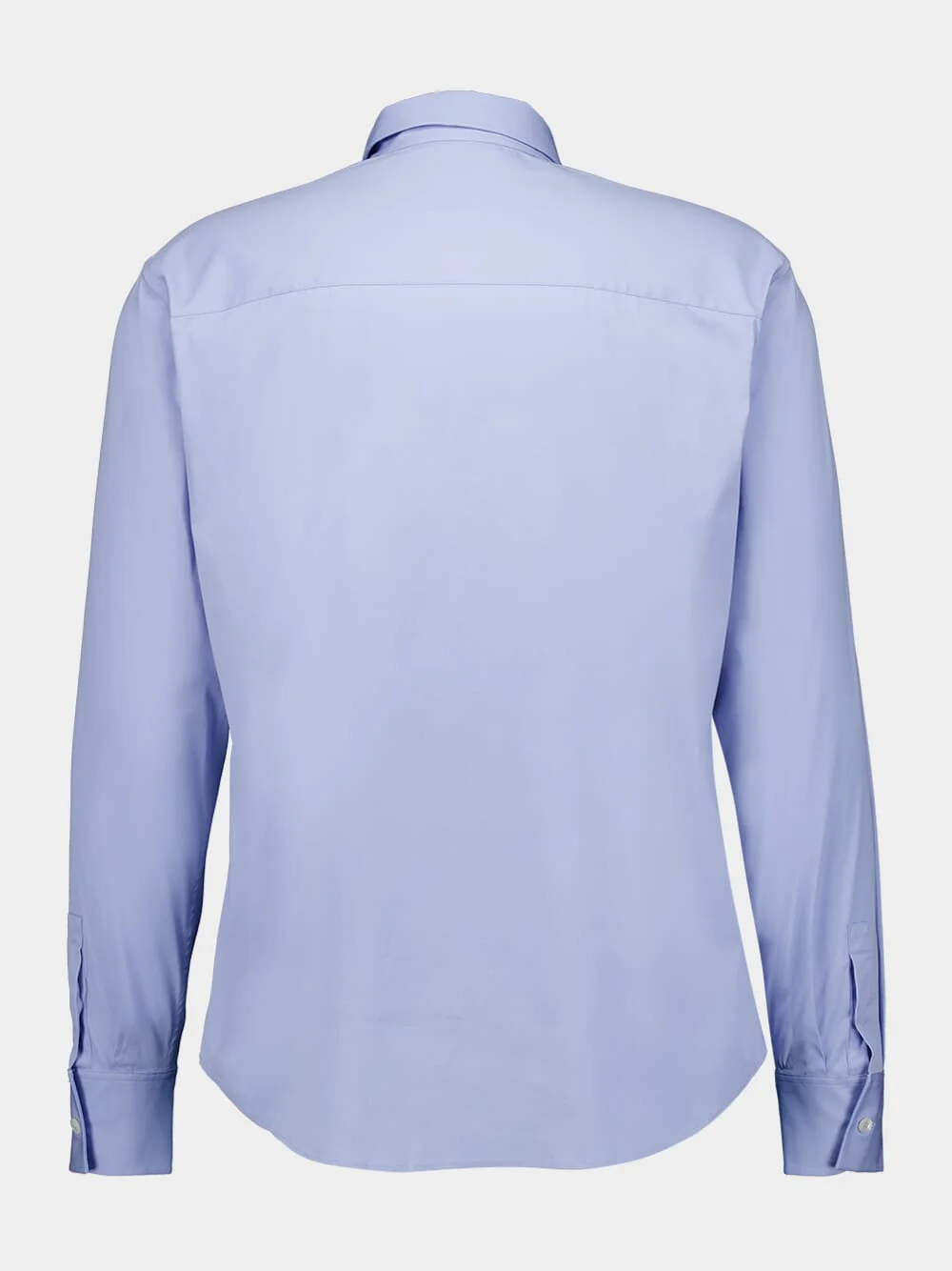 Light Blue Stretch Cotton Poplin Shirt - Image 2